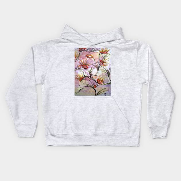 Bush Flowers Kids Hoodie by Heatherian